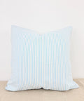 Blue and white striped cotton pillow cover, coastal style