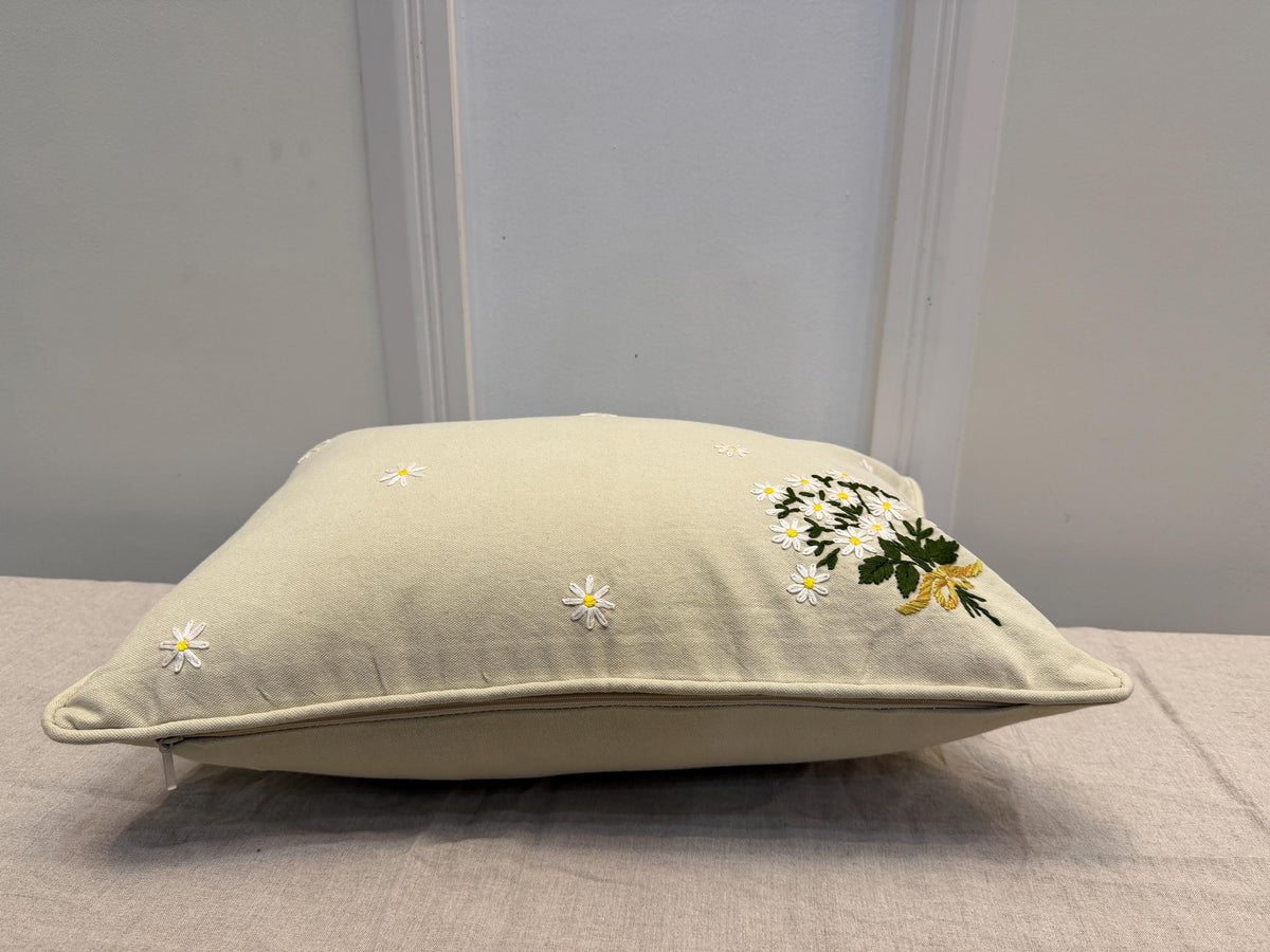 Embroidered floral boho pillow cover, 14x20 lumbar - view 9