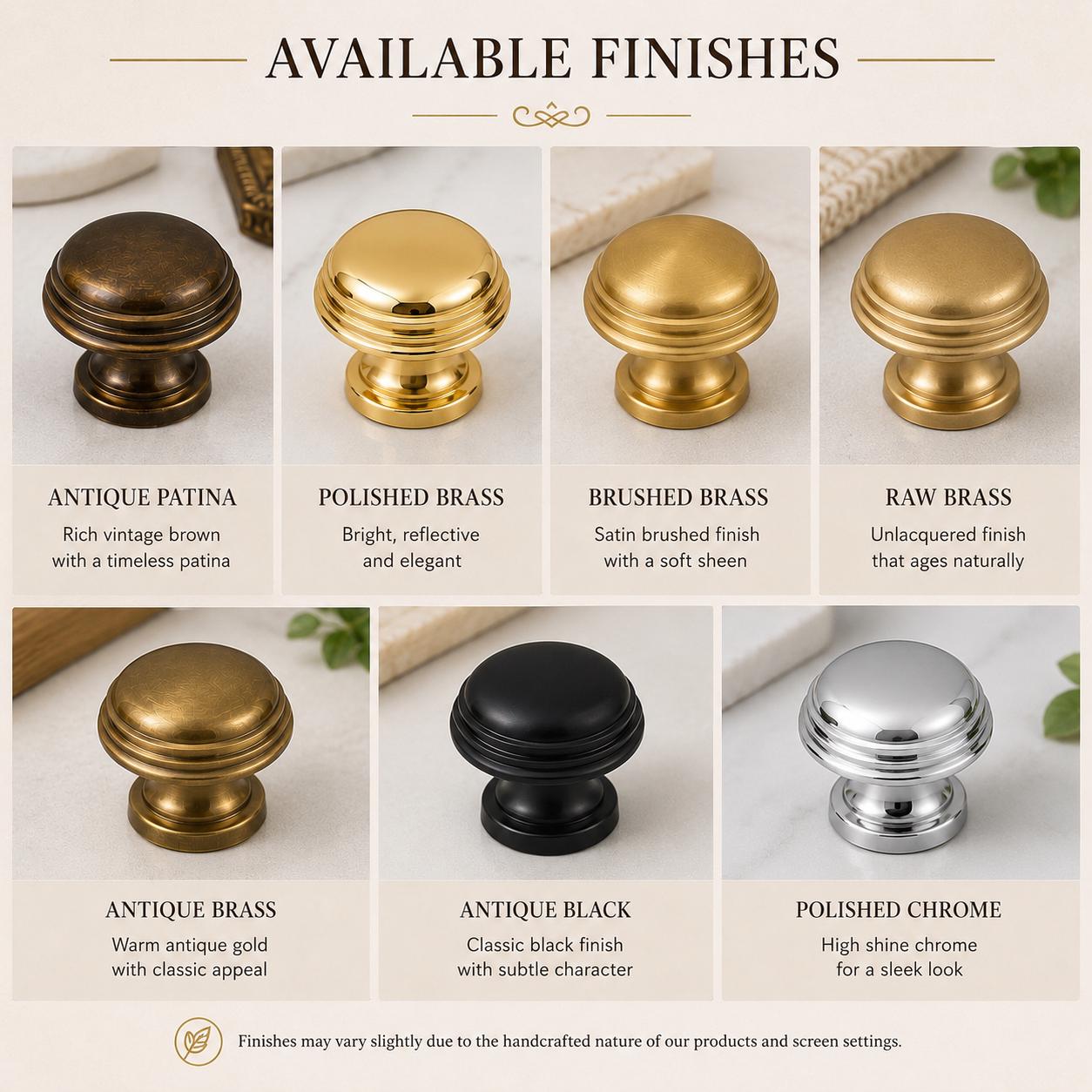 Solid Brass Mushroom Cabinet Knob | Handmade Drawer Pull | Vintage Hardware