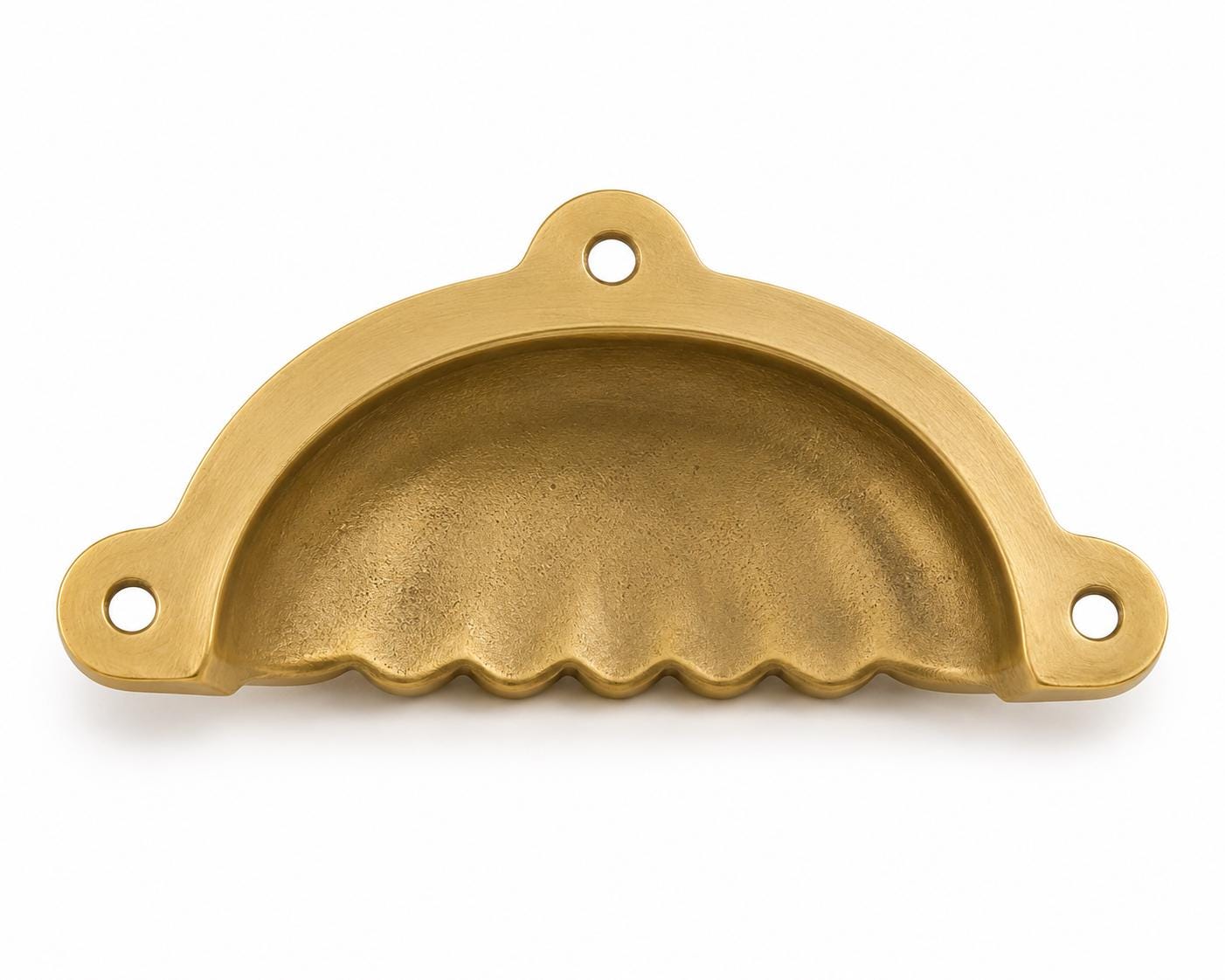 Solid Brass Cup Pull | Handmade Drawer Handle | Vintage Bin Pull | Cabinet Hardware