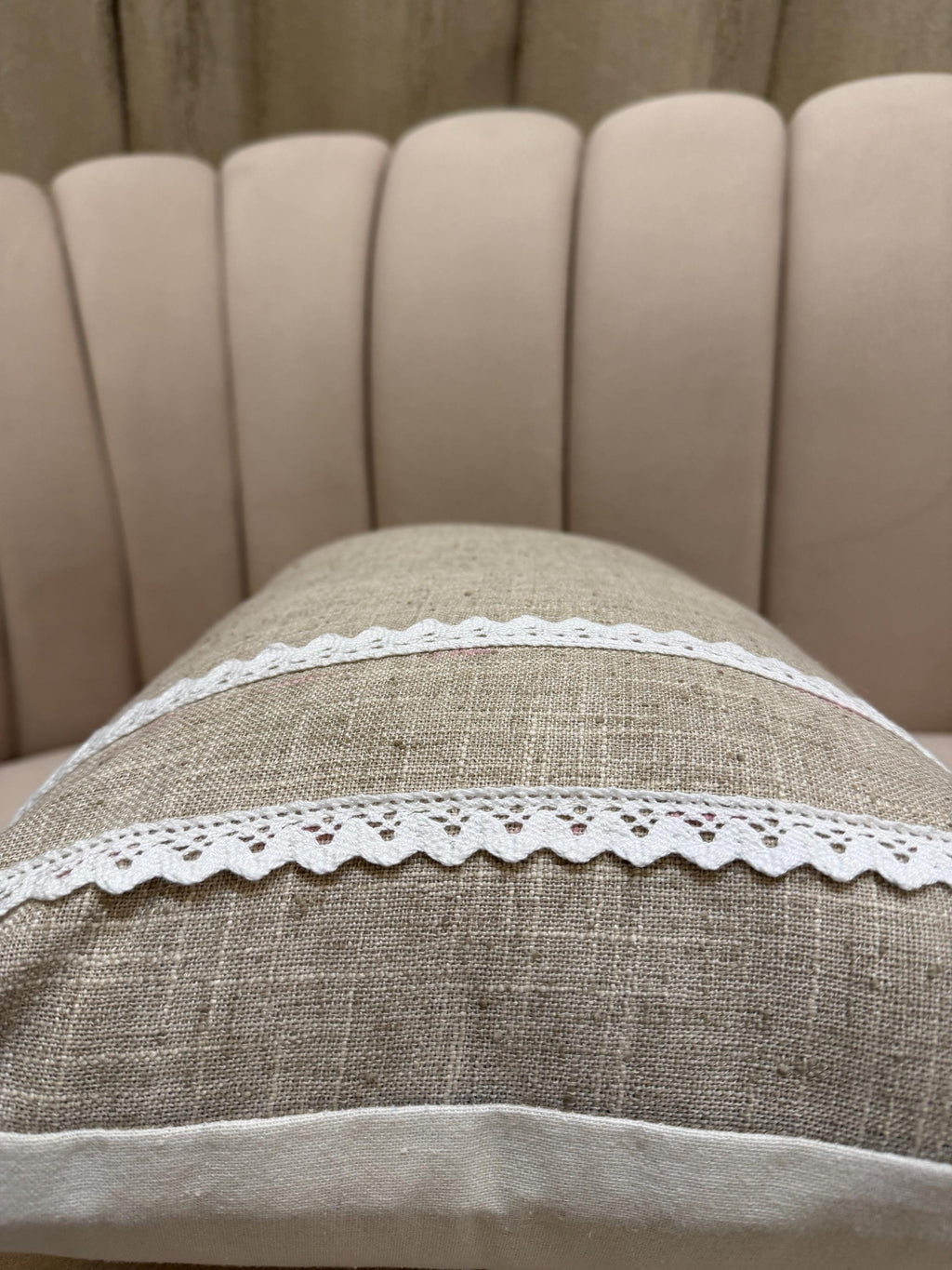 Embroidered floral boho linen pillow cover, 18x18 - view 9