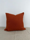 Rust linen throw pillow cover, burnt orange