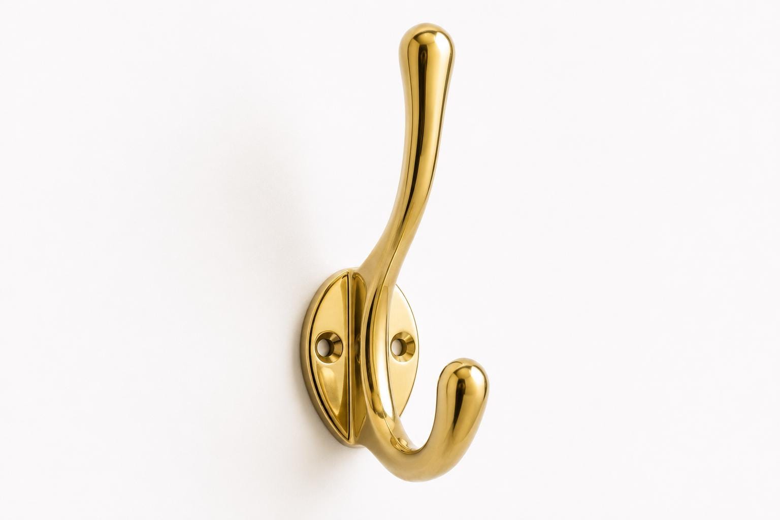 Solid brass double coat hook for entryway or bathroom - view 2