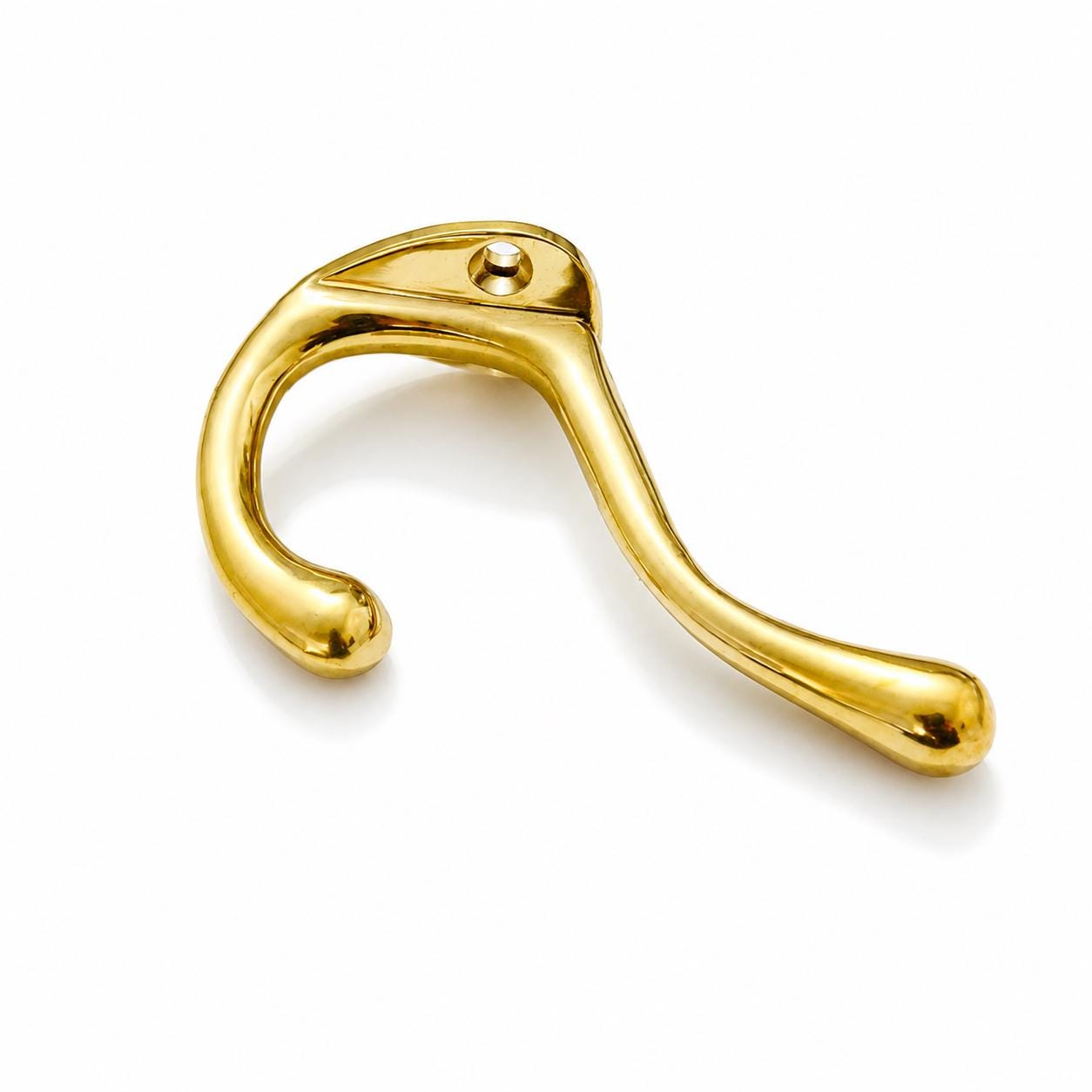 Solid brass double coat hook for entryway or bathroom - view 3