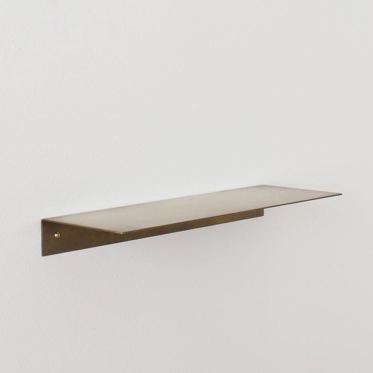 Solid brass floating shelf, wall mounted - view 3