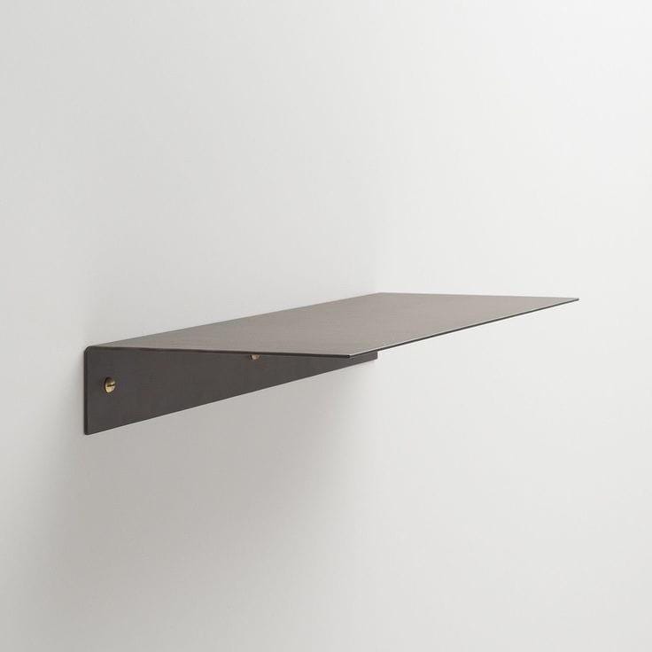 Solid brass floating shelf, wall mounted - view 6