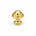 Solid brass mushroom cabinet knob, vintage style
