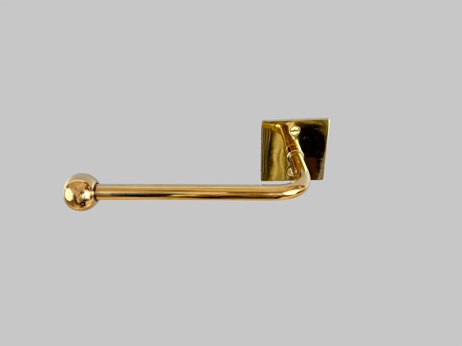 Solid brass wall mounted toilet paper holder - view 4