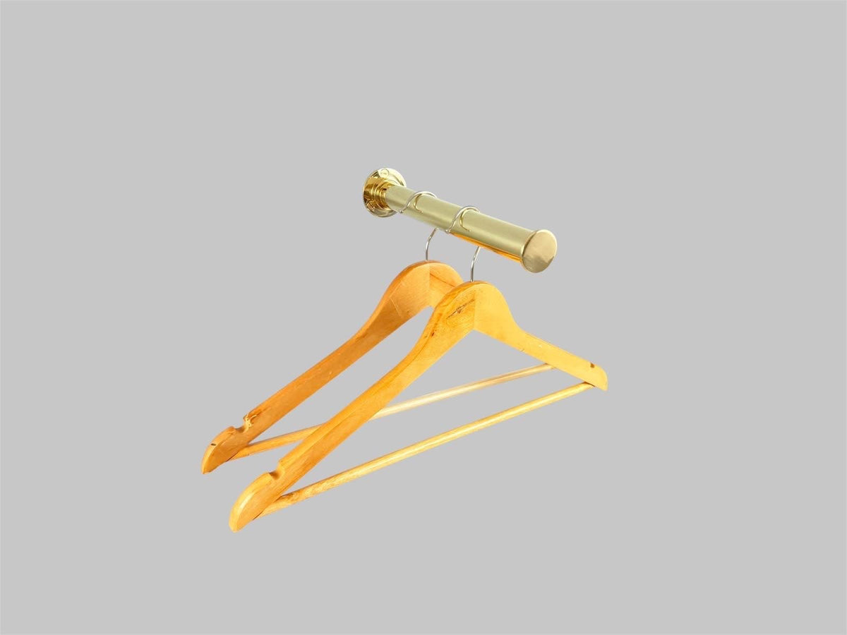 Solid brass wall mounted hanger holder rack