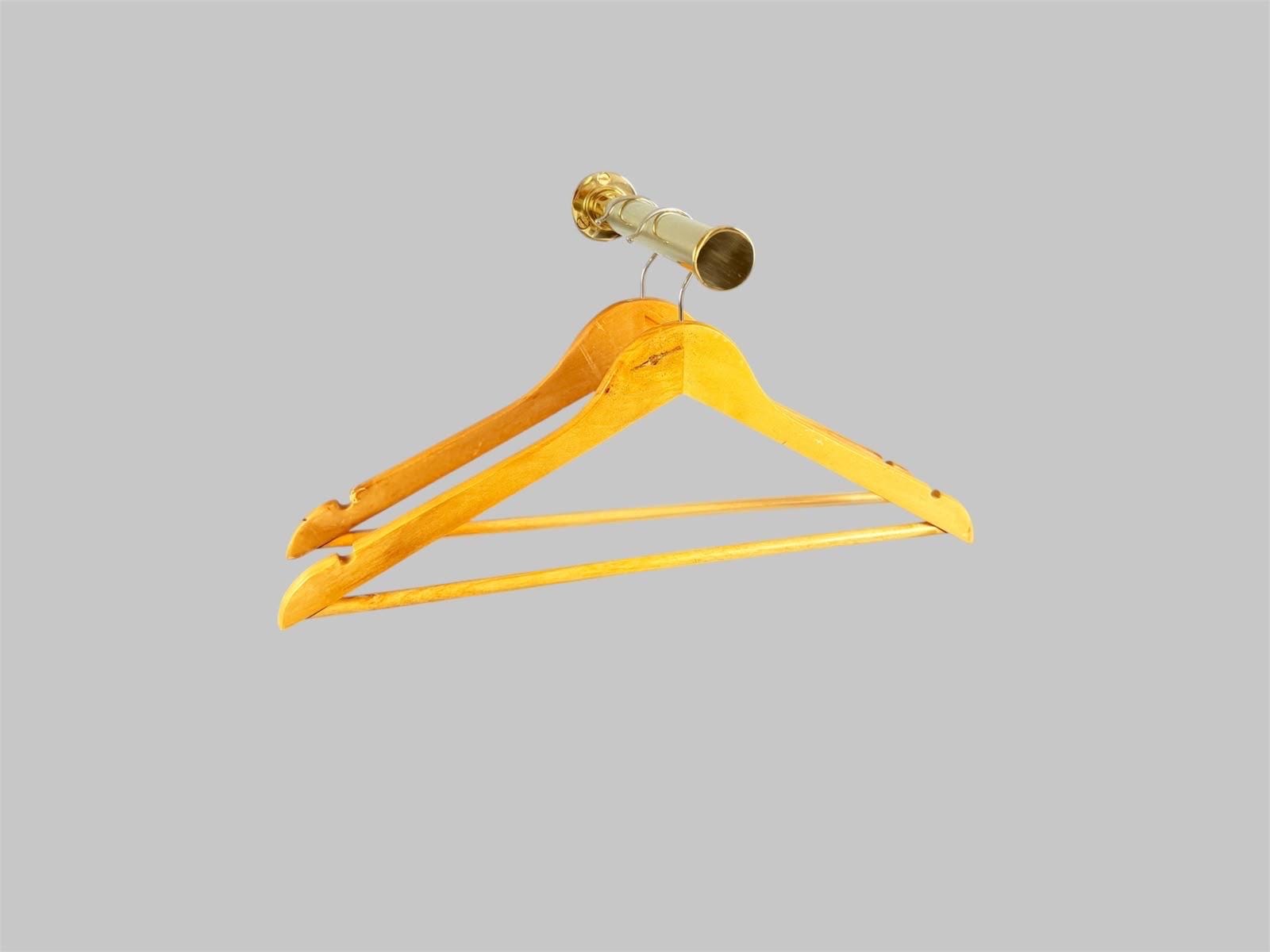 Solid brass wall mounted hanger holder rack - view 2